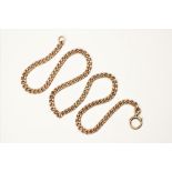 A 9ct gold curb link chain