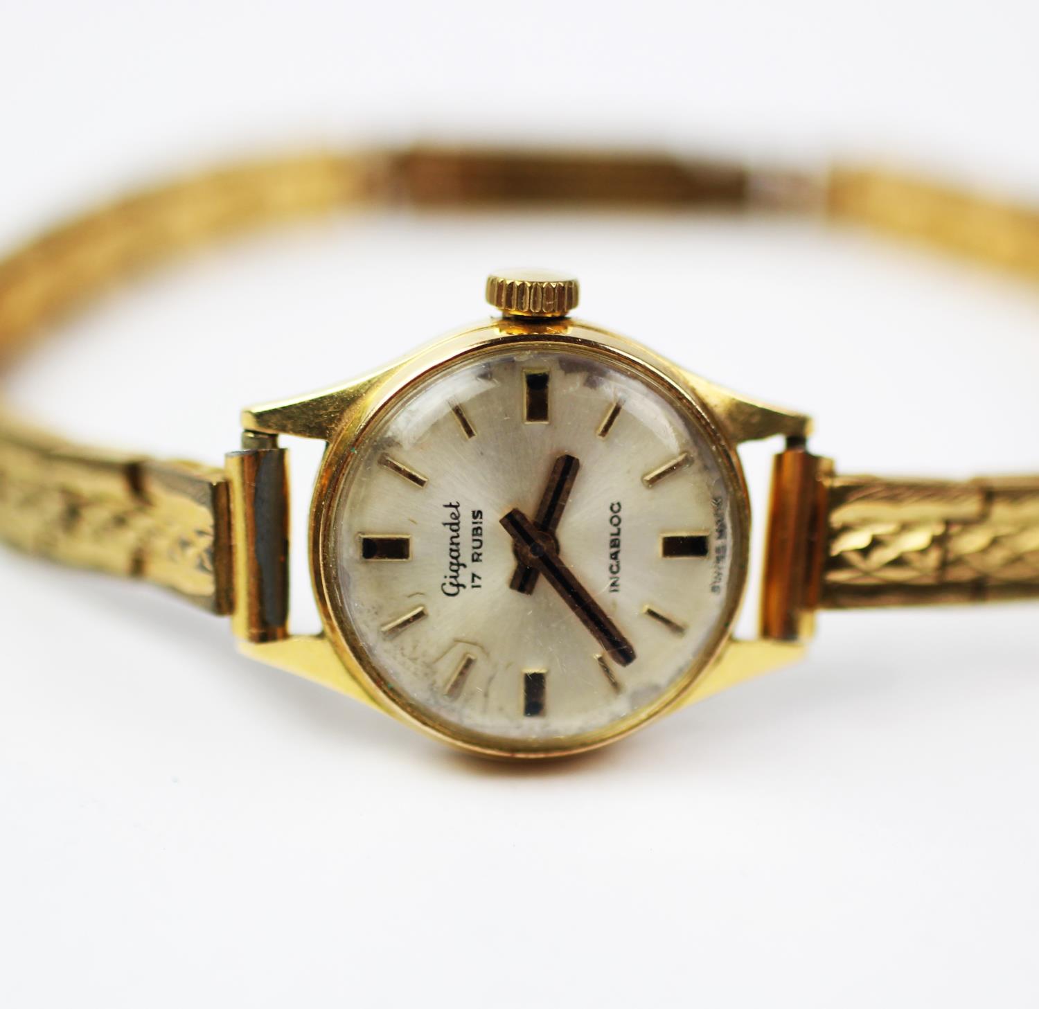 A lady's 18ct gold Gigandet Incabloc wristwatch, - Image 2 of 2