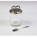 A Victorian silver mounted preserve jar,