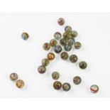 A collection of Victorian glass marbles