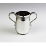 A Victorian silver two handled loving cup,