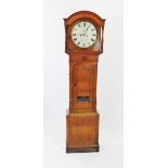 A 19th century, oak eight day long case clock,