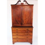 A George IV mahogany secretaire bookcase, circa 1820