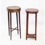 A Regency inlaid mahogany jardiniere stand,