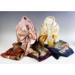 Three Liberty of London silk scarves,