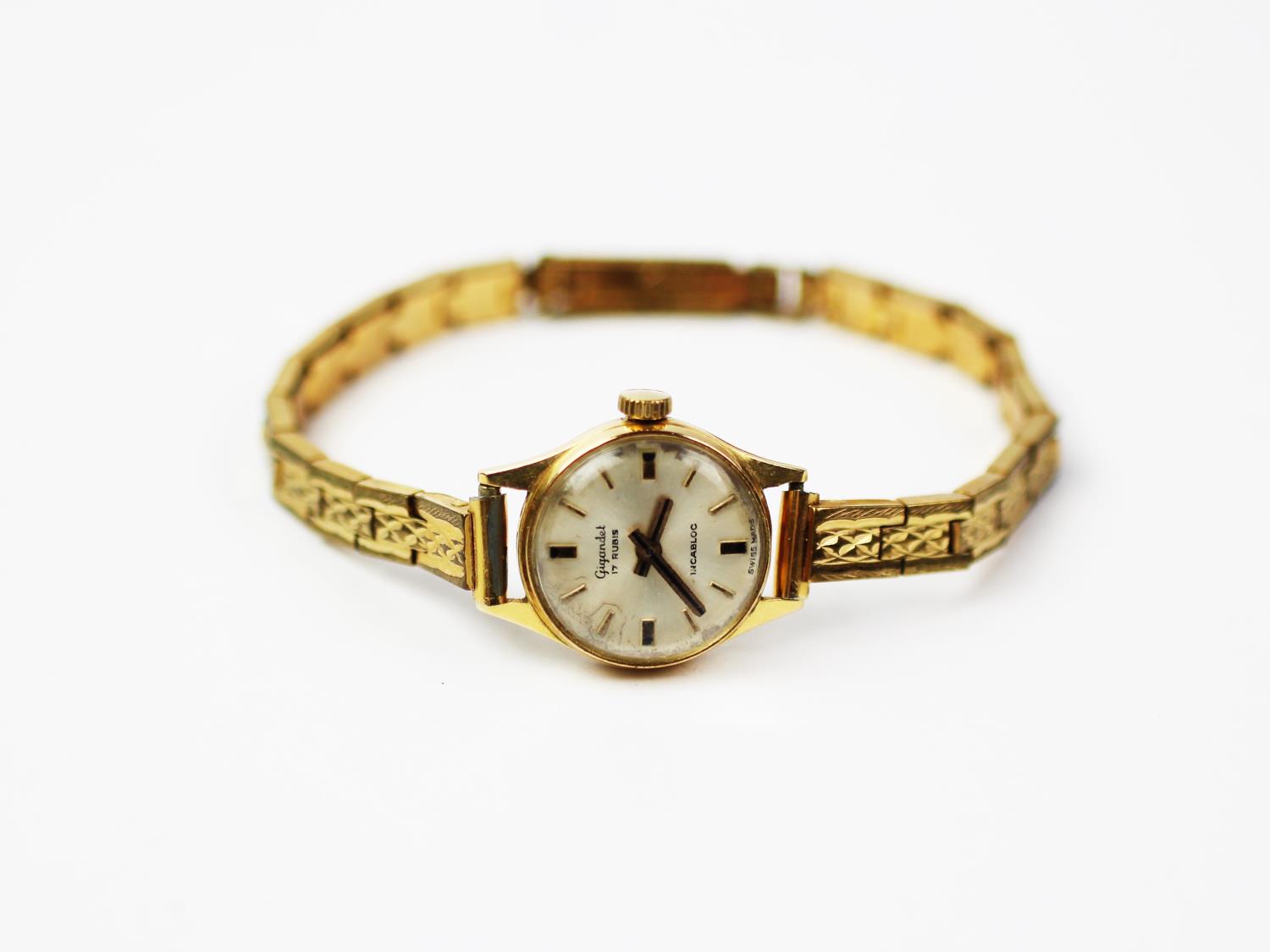 A lady's 18ct gold Gigandet Incabloc wristwatch,