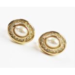 A pair of Christian Dior clip earrings,