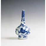 An 18th century Chinese porcelain blue and white vase,