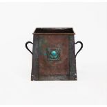 An early 20th century Art Nouveau copper coal scuttle,