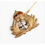 A 9ct gold Royal Navy Sweetheart Brooch,