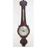 A Victorian mahogany wheel barometer,