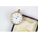 A lady's 18ct gold Mappin and Webb fob watch