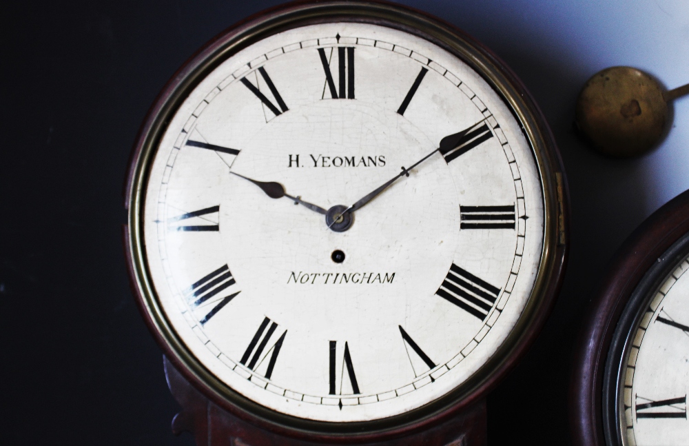 A 19th century wall clock, by H Yeomans of Nottingham, - Image 3 of 4