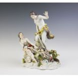 A Meissen porcelain figural group after J.J.Kandler, 20th century,