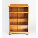A Victorian golden oak dwarf bookcase,