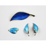 A selection of Scandinavian enamelled jewellery,