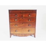 A George III mahogany chest of drawers, circa 1800,