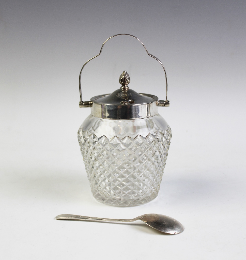 An Edwardian swing handled preserve jar,