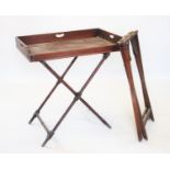 A 19th century mahogany butlers tray