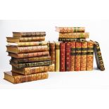 A collection of gilt tooled bindings,