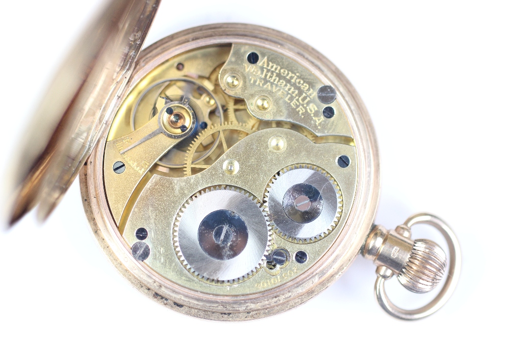 A 9ct gold Waltham full hunter pocket watch, - Image 2 of 4