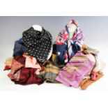 A collection of ladies silk scarves,