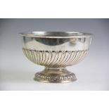 A George V silver presentation rose bowl