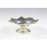 A George V silver pedestal bowl,