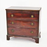 A 19th century mahogany chest,