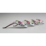 A set of four 18th century Chinese export enamel rice spoons