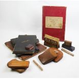 A selection of gentleman's desk and writing items