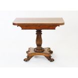 A George IV mahogany tea table, circa 1820,