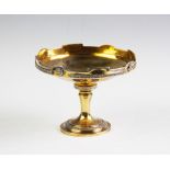A George V silver gilt pedestal bonbon dish,