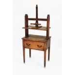 A 19th century oak and pine book/printing press,