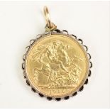 A Victorian gold sovereign dated 1900