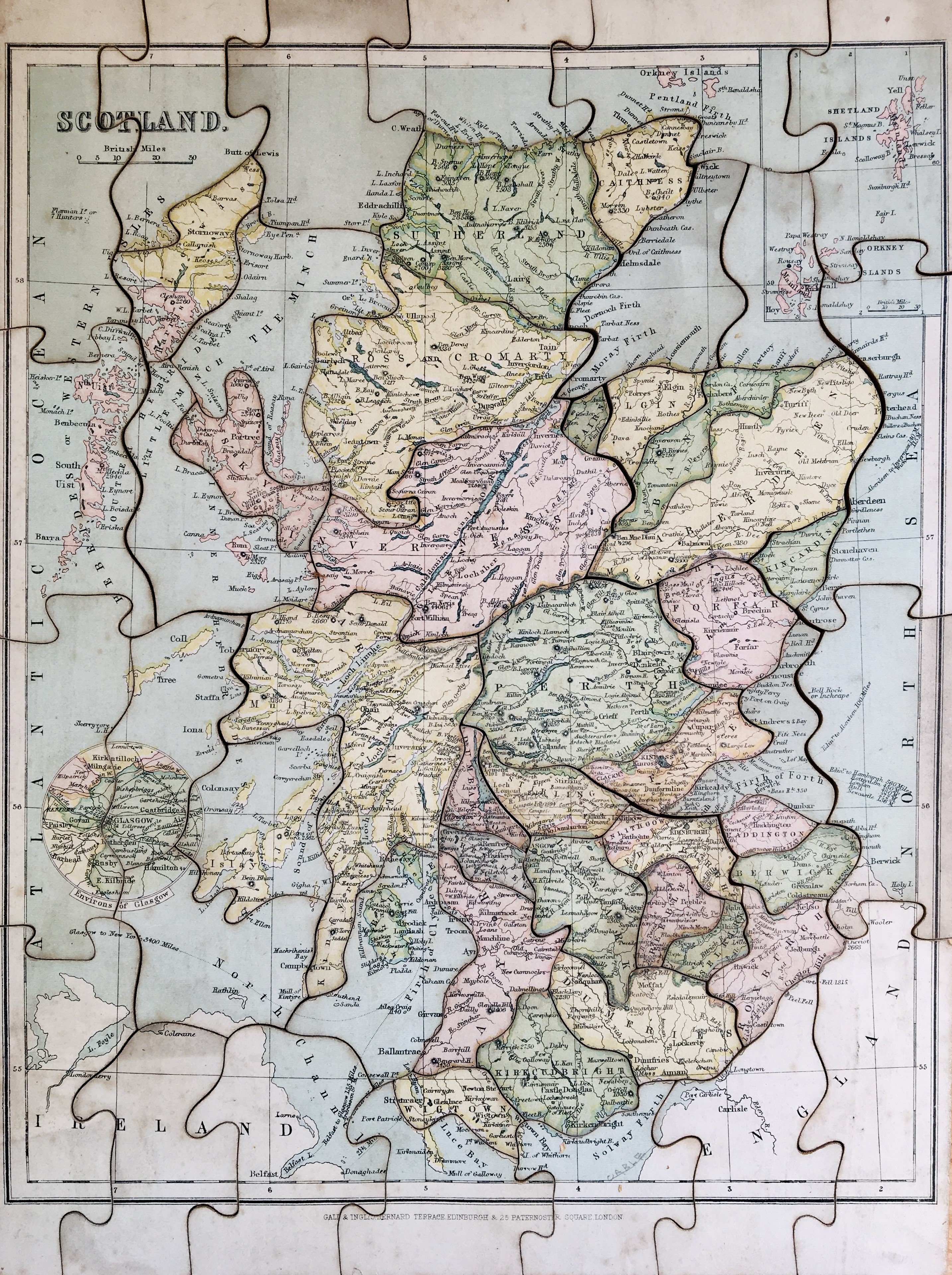 A 19th century 'Peacocks New Double Dissection Geography and History' dissected puzzle - Image 3 of 3