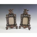 A pair of late 19th century cast photograph frames,