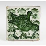 A William De Morgan glazed ceramic tile,
