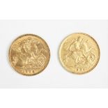 Two Edward VII gold half sovereigns dated 1905 and 1906 (2)