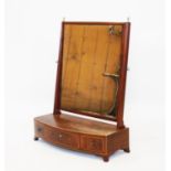 A George IV inlaid mahogany toilet mirror,