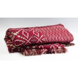 A traditional vintage wool Welsh blanket,