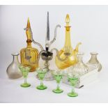 A selection of 19th century and later glassware