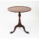 A George III style mahogany tripod table,