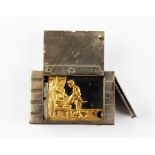 A late 19th nickel plated erotic automaton vesta case,