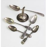 An assorted collection of silver and silver coloured wares,