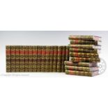 THACKERAY (W M), THACKERAY'S WORKS, 24 vols, 3/4 green leather with gilt detail to spines and