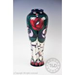 A Moorcroft tall vase of inverted baluster form, from the ?Tribute to Charles Rennie Mackintosh?