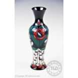 A Moorcroft tall vase of inverted baluster form with flared neck, from the ?Tribute to Charles