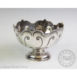 An Edwardian silver presentation bowl, Fattorini & Sons Ltd, Sheffield 1907, with spirally