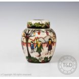 A Moorcroft ginger jar and cover decorated in 'The Skaters' design by Paul Hilditch 2008, limited